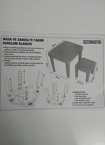 Beden Frozen masa sandalye
