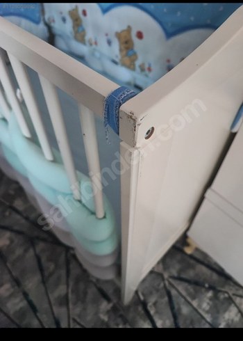 Beden beyaz Renk Ikea hensvik Beyaz Bebek Beşiği ve Yatak