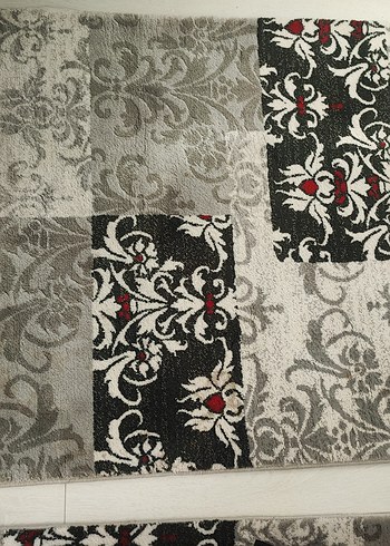 Gri Desenli Modern yatak odası Halı - Görsel 3