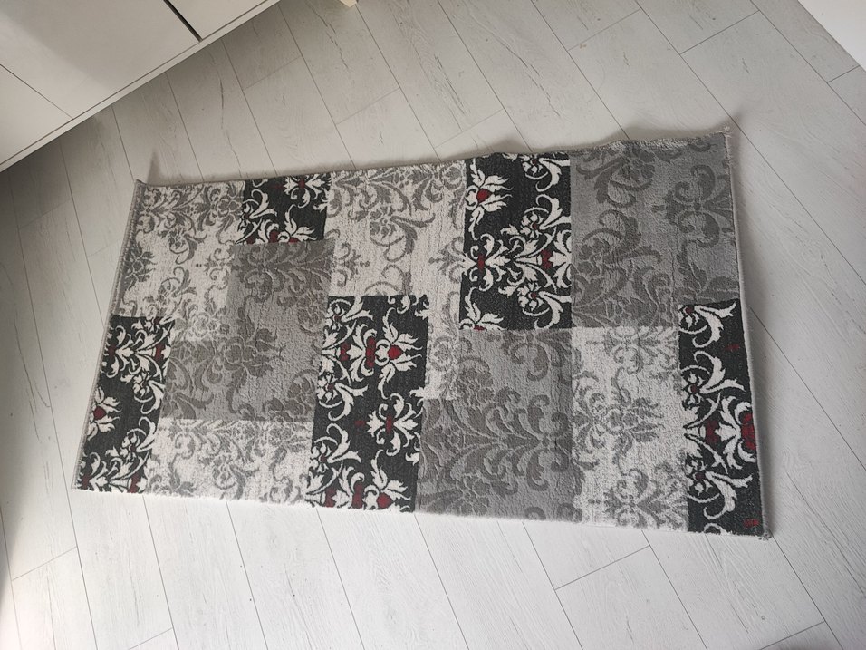 Gri Desenli Modern yatak odası Halı - Görsel 2