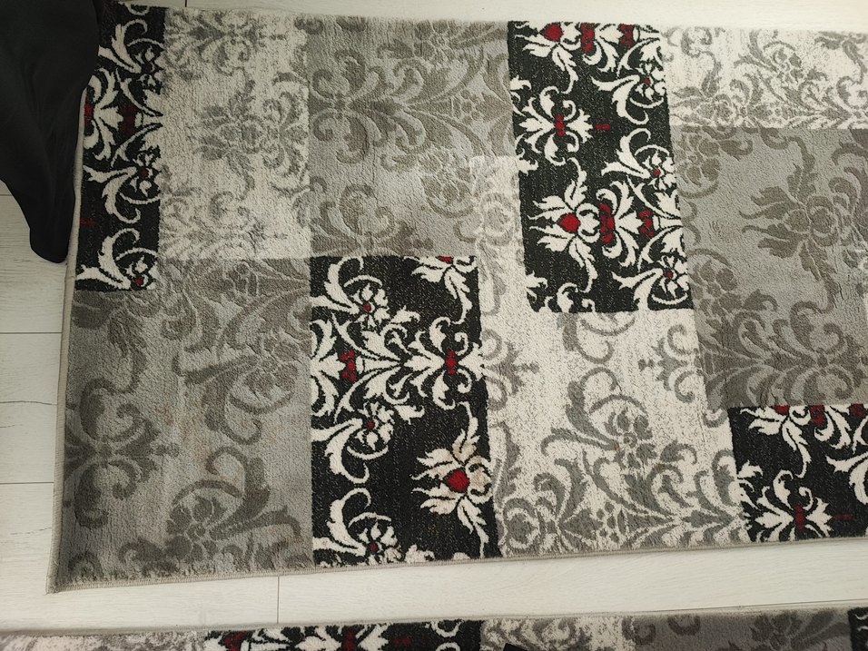 Gri Desenli Modern yatak odası Halı - Görsel 3