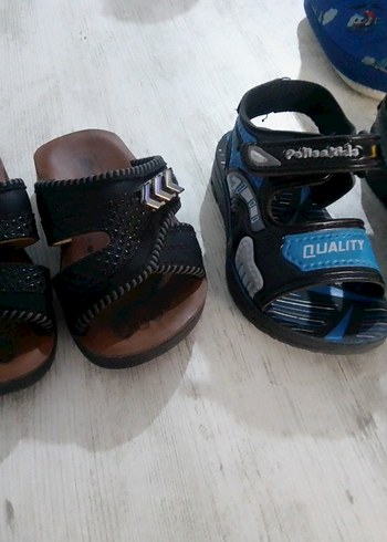 Erkek Çocuk Mavi Baskılı Tokalı Terlik sandalet - Görsel 2