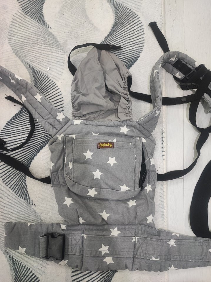 Gri Yıldız Desenli Bebek Taşıyıcı - Görsel 2