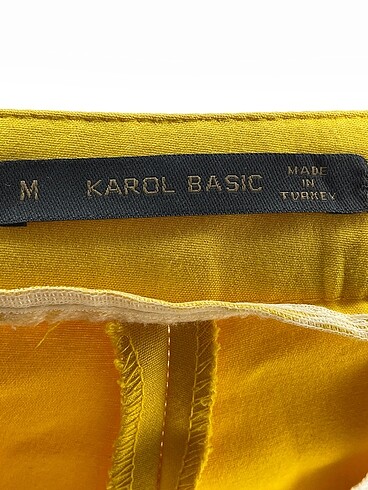 m Beden sarı Renk PreLoved Kumaş Pantolon %70 İndirimli.
