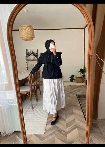 Yaka detaylı gömlek - Görsel 8