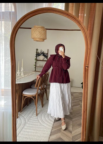 Yaka detaylı gömlek - Görsel 6