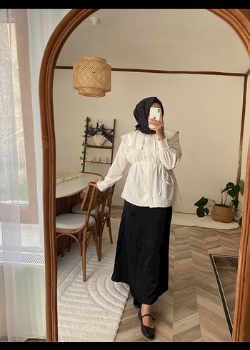 Yaka detaylı gömlek - Görsel 9