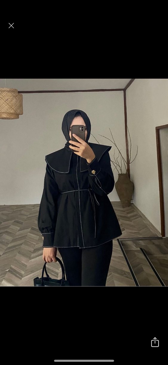 Yaka detaylı gömlek - Görsel 4