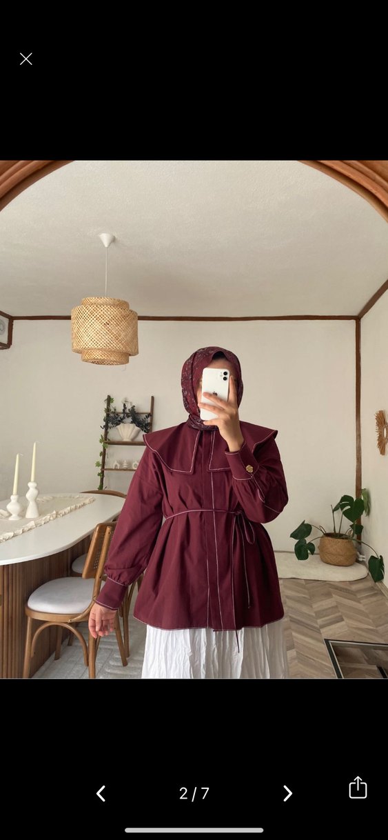 Yaka detaylı gömlek - Görsel 5