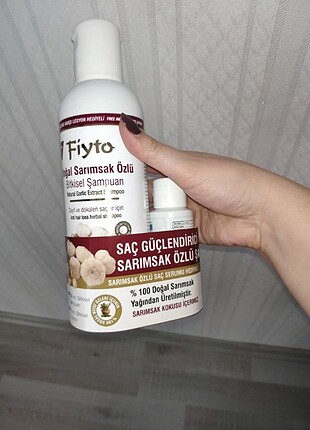 Fiyto doğal sarımsak özlü bitkisel şampuan 500 ml + saç serumu h
