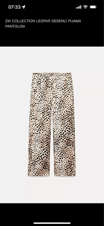 Zara leopar pantolon