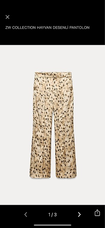 Zara saten pantolon