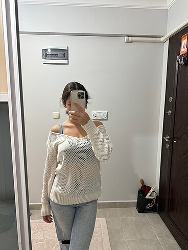 Delikli kazak/hırka