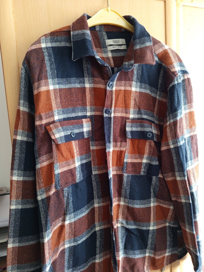 Kahverengi Ekose oduncu gömlek - Görsel 2