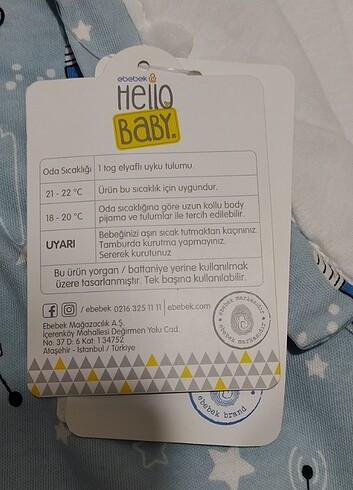 9-12 Ay Beden Uyku tulumu 