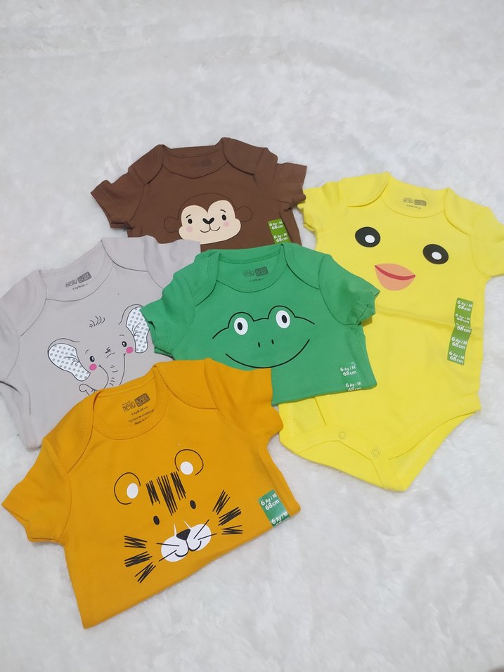 Renkli Bebek Erkek Bodyler, Hayvan Figürlü - Görsel 2