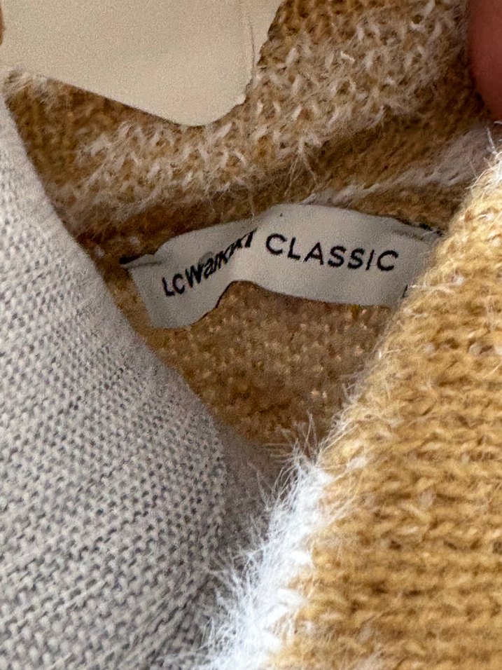 Bej Uzun Örgü Kadın Hırka - Görsel 4