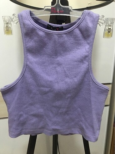 Halter yaka crop bluz - Görsel 2