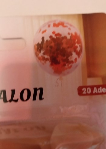 kirmizi Konfeti Balon 20'li Paket - Görsel 2