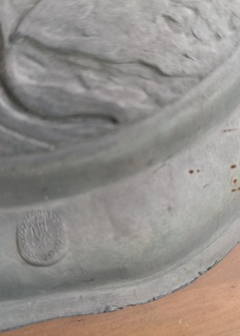 Alman zin tabak,duvara asılabilir antika , koleksiyon - Görsel 6