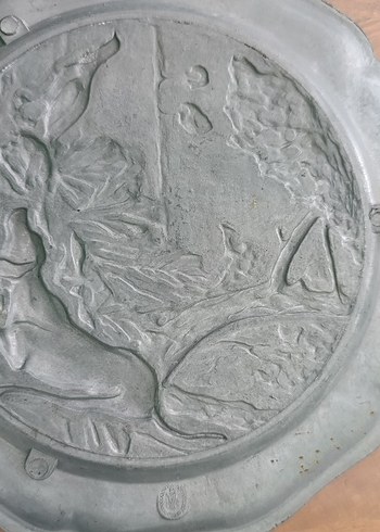 Alman zin tabak,duvara asılabilir antika , koleksiyon - Görsel 5