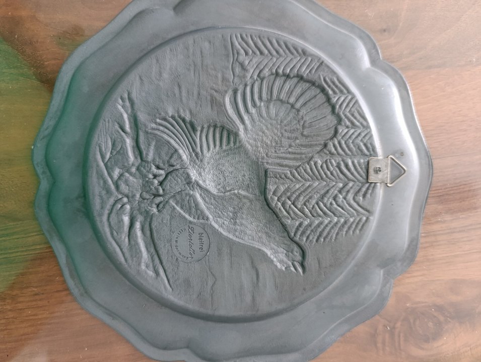 Alman zin tabak,duvara asılabilir antika , koleksiyon - Görsel 4