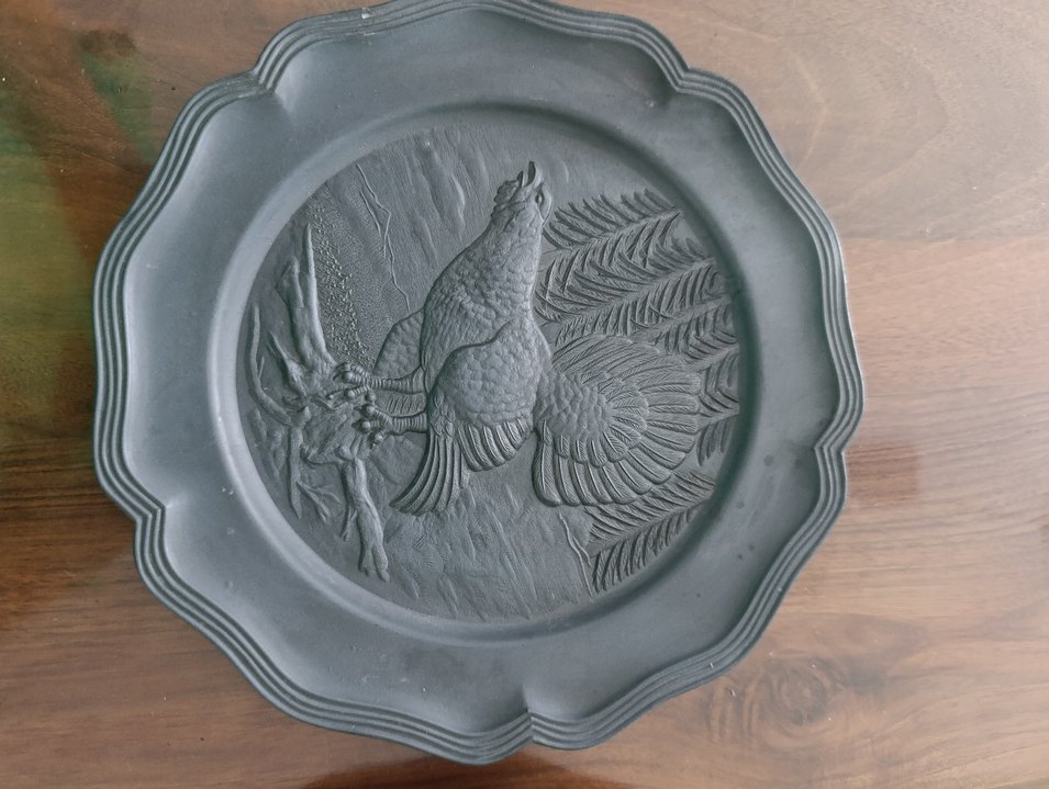 Alman zin tabak,duvara asılabilir antika , koleksiyon - Görsel 2