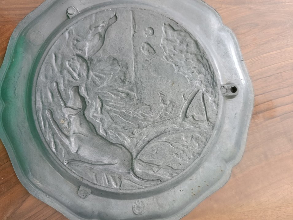 Alman zin tabak,duvara asılabilir antika , koleksiyon - Görsel 5