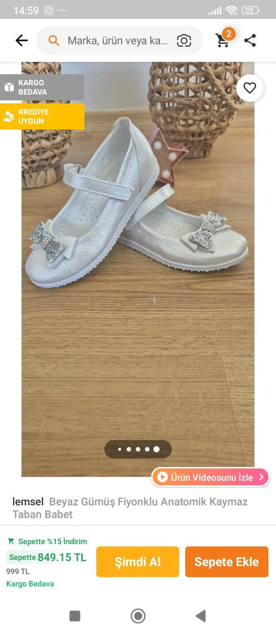 beyaz babet - Görsel 5