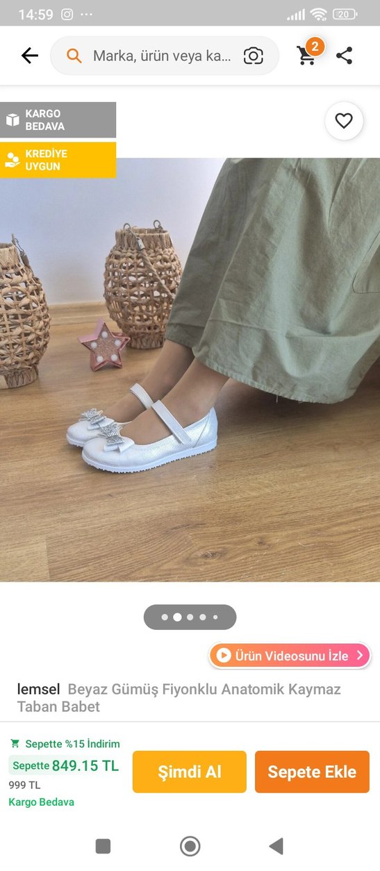 beyaz babet - Görsel 3