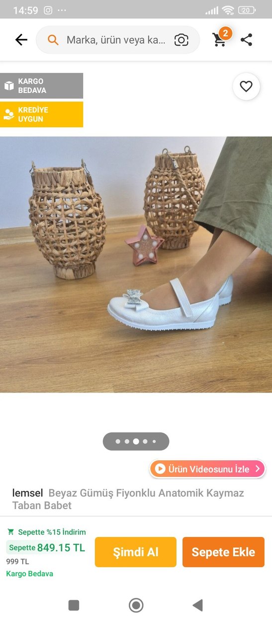 beyaz babet - Görsel 2