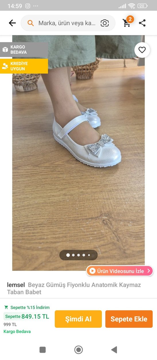 beyaz babet - Görsel 4