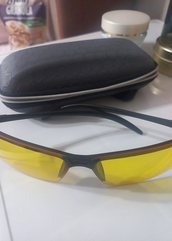 Sarı Camlı Biker Güneş Gözlüğü Gece Sürüş Gözlüğü - Görsel 6