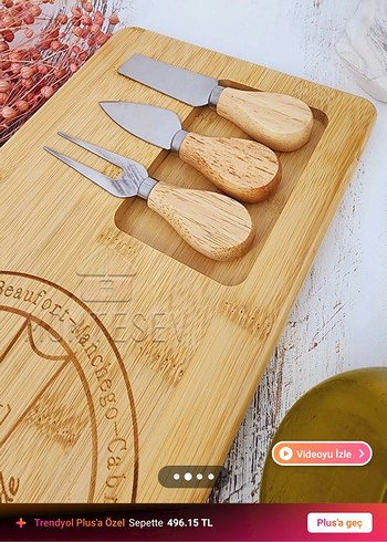 Peynir Kesme Tahtası ve Seti - Görsel 2