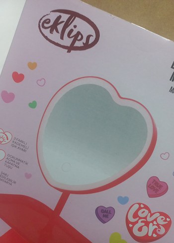 Kalp Şeklinde LED Işıklı Makyaj Aynası - Görsel 5