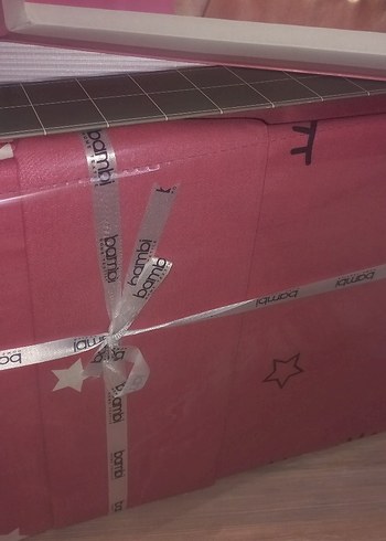 Pembe Baskılı Nevresim Takımı Gri Detaylı Bambi - Görsel 5