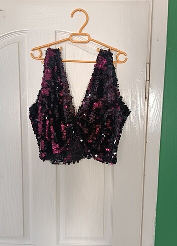 İki Parçalı Pul Payetli Bordo Abiye 44-46 bedene uyar - Görsel 6