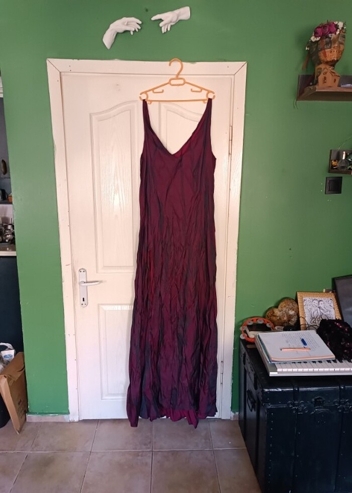 İki Parçalı Pul Payetli Bordo Abiye 44-46 bedene uyar - Görsel 4