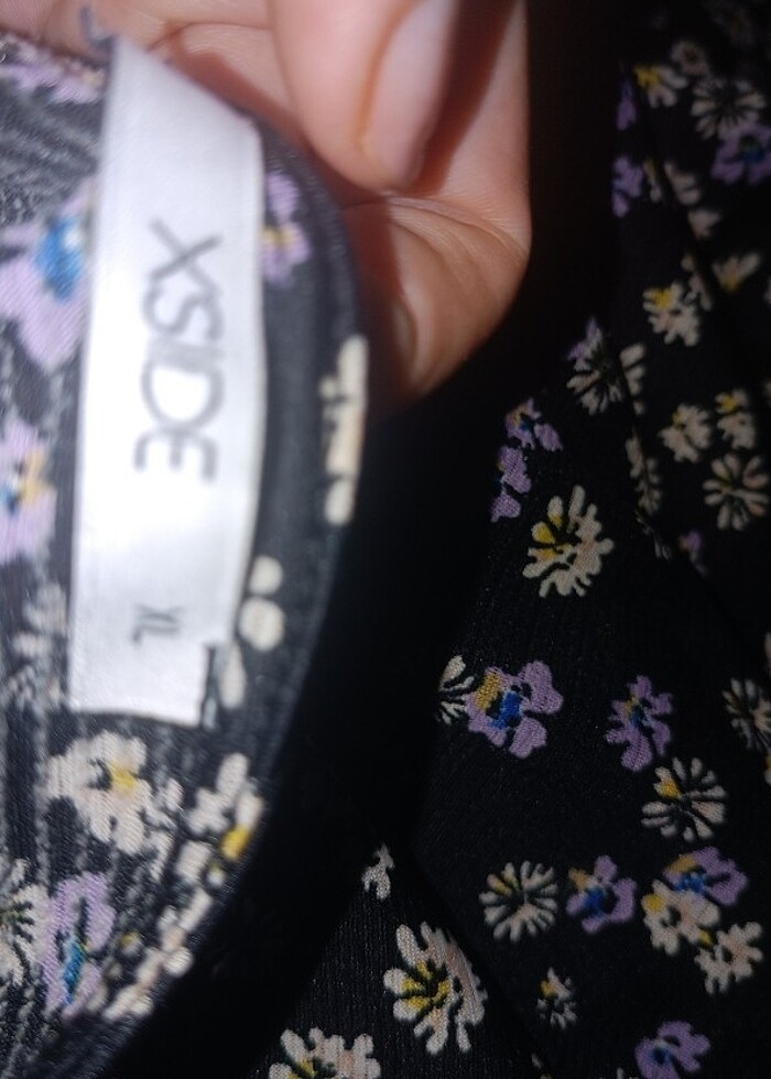 LCW XSide Marka Kat Kat Çiçekli Uzun Kollu Şık XL Beden Elbise  - Görsel 3