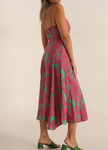 Kadın Kruvaze Midi Kadın Elbise - Görsel 3