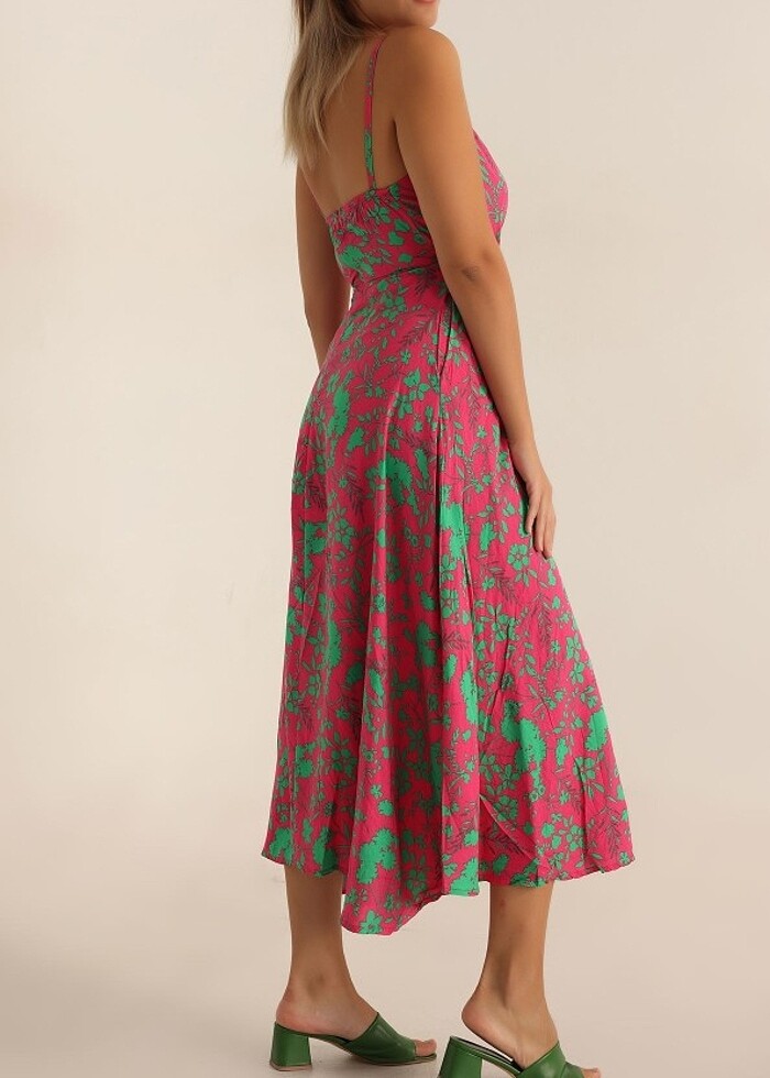 Kadın Kruvaze Midi Kadın Elbise - Görsel 3