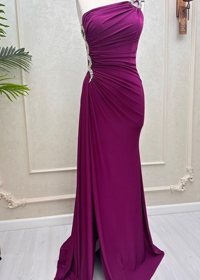 Mürdüm Abiye Elbise - Görsel 5