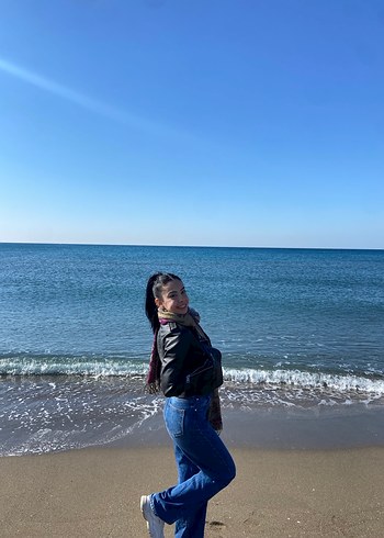 Kadın siyah renk deri ceket - Görsel 4