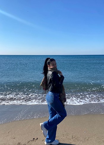 Kadın siyah renk deri ceket - Görsel 2