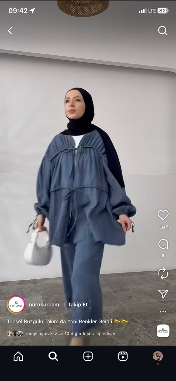 İndigo Bağcıklı Kadın Takım - Görsel 3