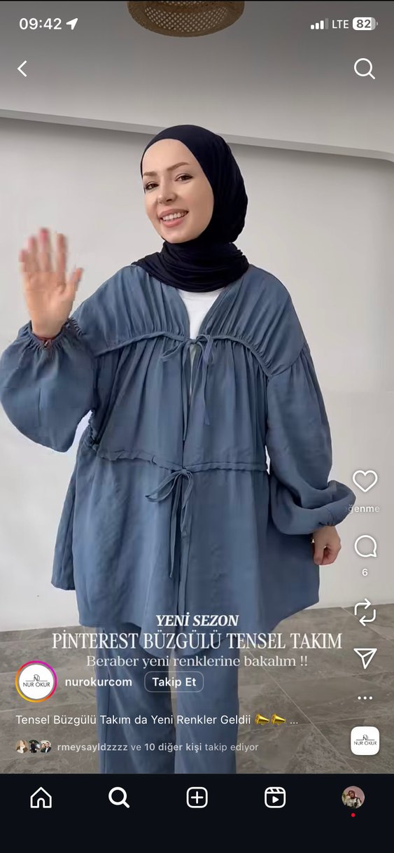 İndigo Bağcıklı Kadın Takım - Görsel 2