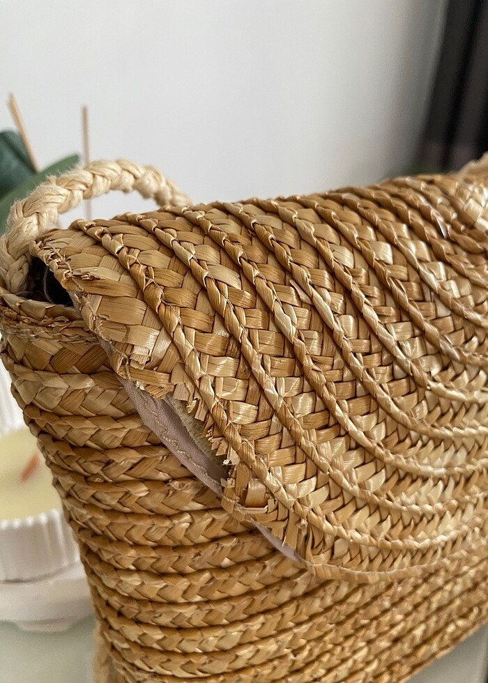 H&M Hasır çanta - Görsel 4