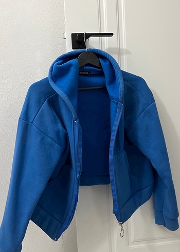 Fermuarlı Lacivert Kadın Sweatshirt