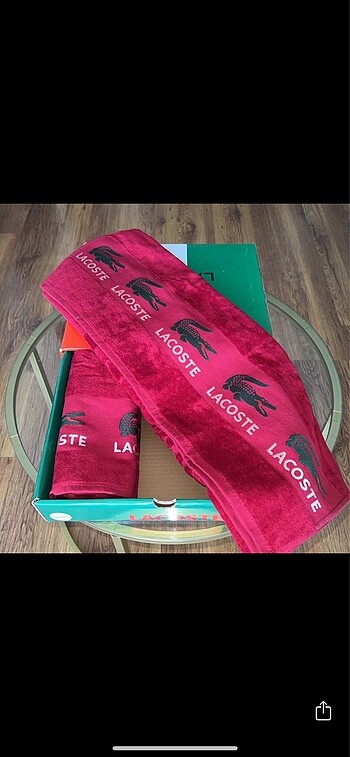 Beden bordo Renk Lacoste havlu set