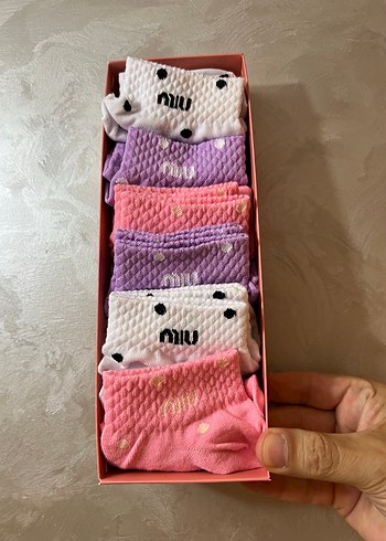 Miu Miu Miu Miu Örgü Desenli Kadın 6lı Çorap